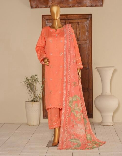 Mayaar Luxury Embroidered Un-Stitched 3 Piece Collection By HZ Textiles - MEC 09