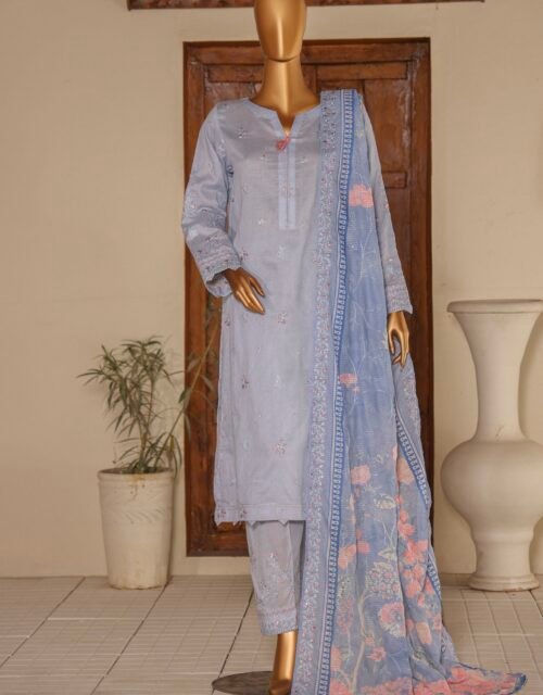 Mayaar Luxury Embroidered Un-Stitched 3 Piece Collection By HZ Textiles - MEC 02