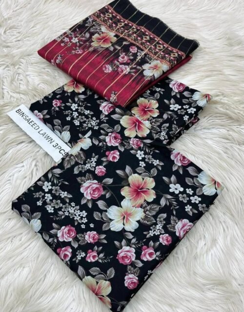 Bin Saeed Unstitched Premium Digital Printed Summer Lawn Collection - A43