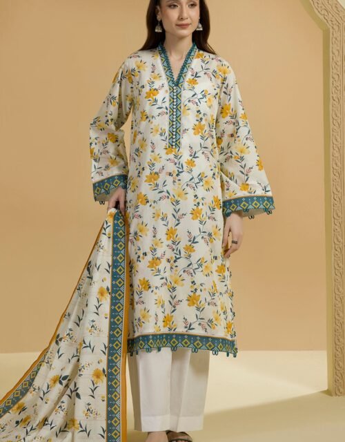 Zellbury Unstitched 2 Piece Printed Lawn Collection ( SHIRT DUPATTA)- D77 (WUS25X25719)