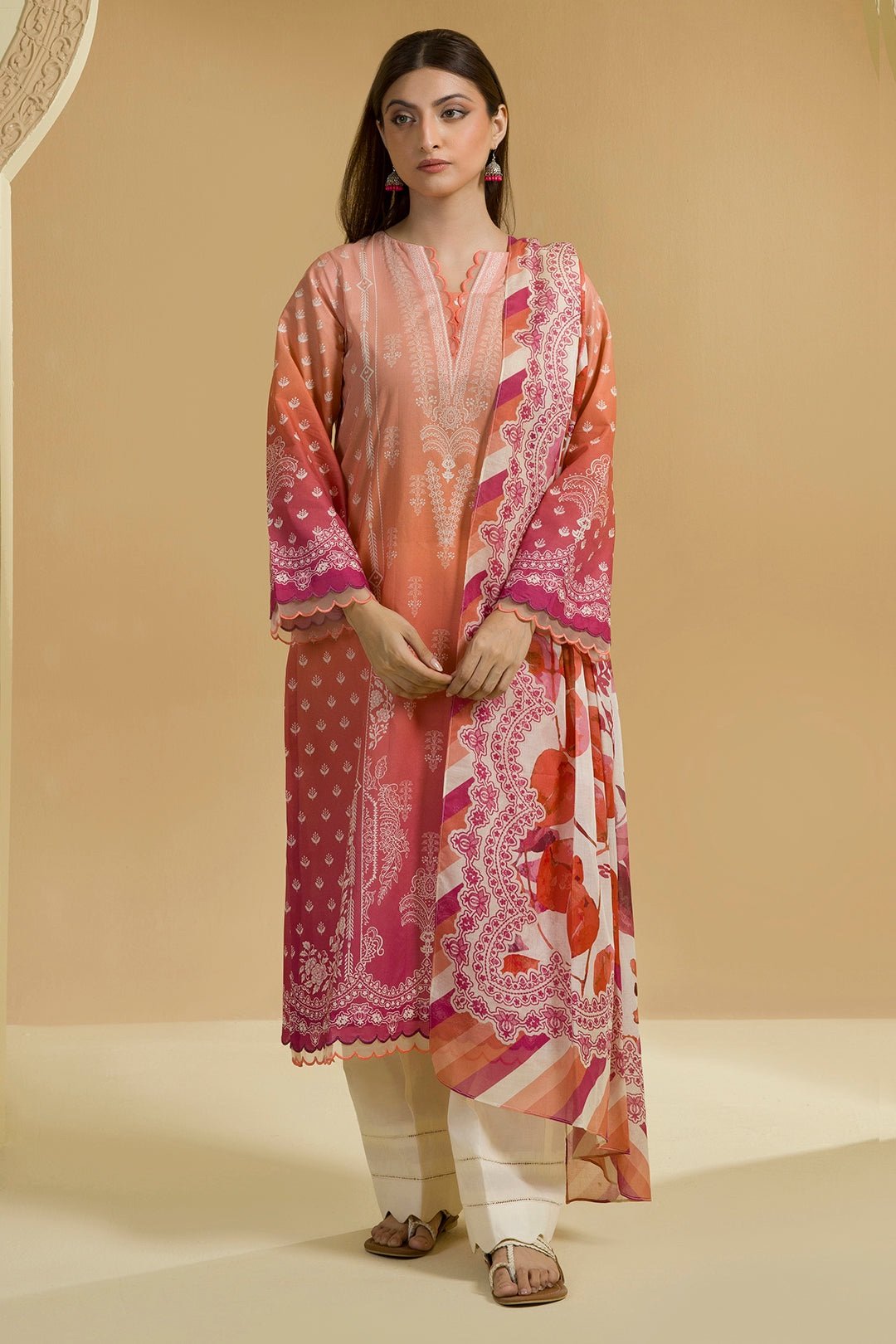 Zellbury Unstitched 2 Piece Printed Lawn Collection ( SHIRT DUPATTA)- D80 (WUS25X25707)