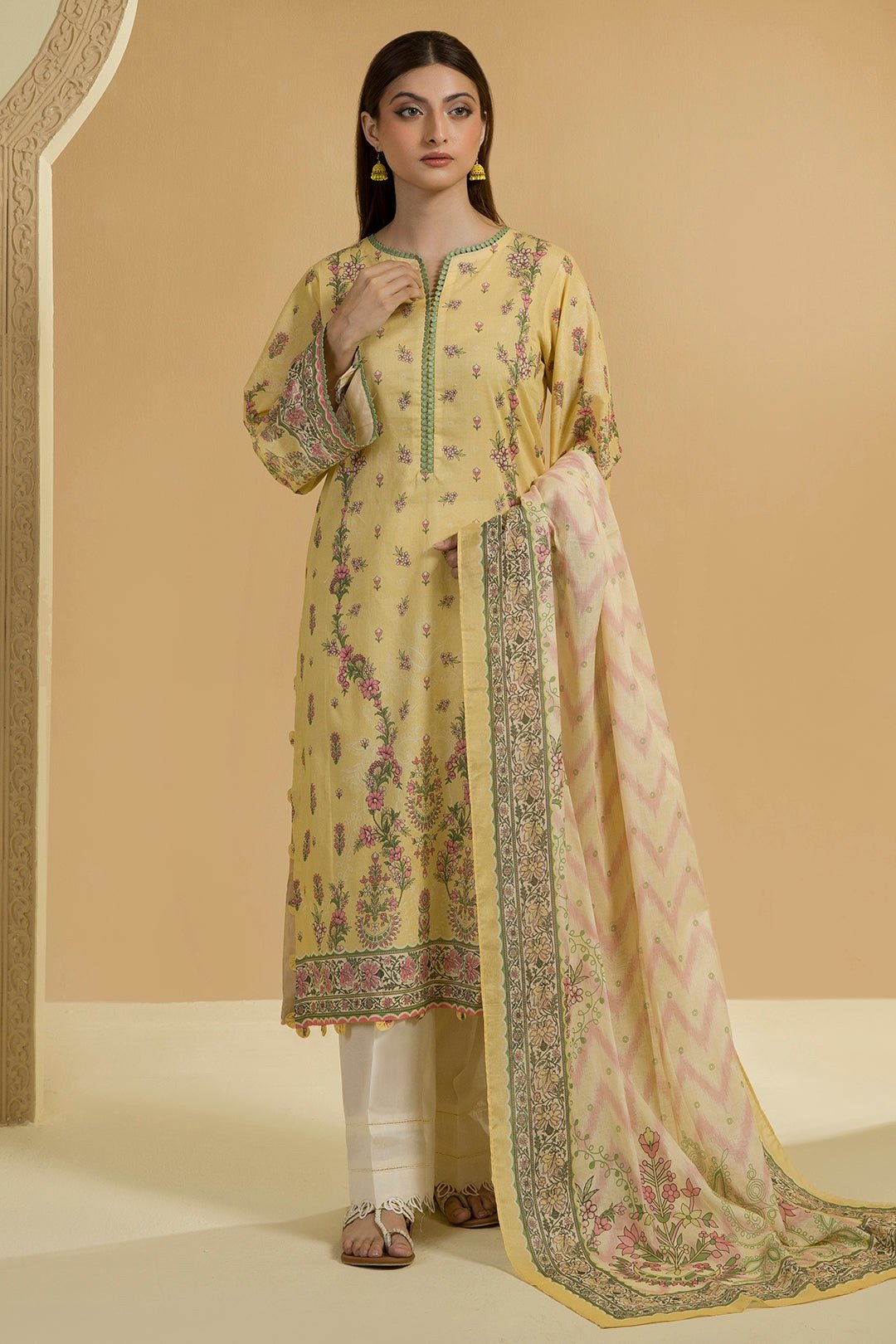 Zellbury Unstitched 2 Piece Printed Lawn Collection ( SHIRT DUPATTA)- D81 (WUS25X25709)
