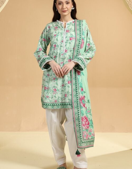 Zellbury Unstitched 2 Piece Printed Lawn Collection ( SHIRT DUPATTA)- D84 (WUS25X25711)