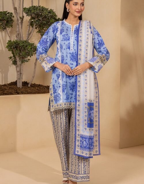 Zellbury Premium Unstitched 3 Piece Printed Lawn Collection  - D138 (WUS26X30492)