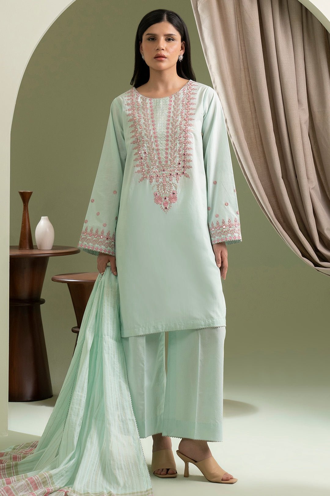 Zellbury Premium Unstitched 3 Piece Embroidered Lawn Collection - D60 (WUS25E30685)