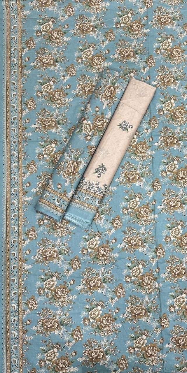 Bin Saeed Unstitched Premium Digital Printed Summer Lawn Collection - A37