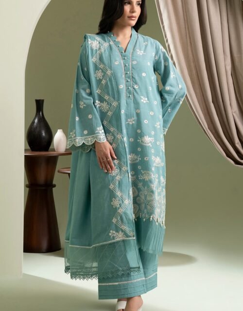 Zellbury Premium Unstitched 3 Piece Embroidered Lawn Collection - D65 (WUS25E30609)