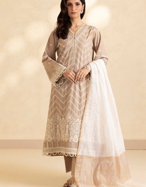 Zellbury Premium Unstitched 3 Piece Embroidered Lawn Collection - D67 (WUS25E34008)