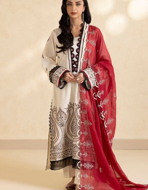 Zellbury Premium Unstitched 3 Piece Embroidered Lawn Collection - D69 (WUS25E30470)