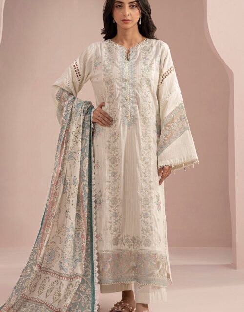 Zellbury Premium Unstitched 3 Piece Embroidered Lawn Collection - D72 (WUS25E30467)