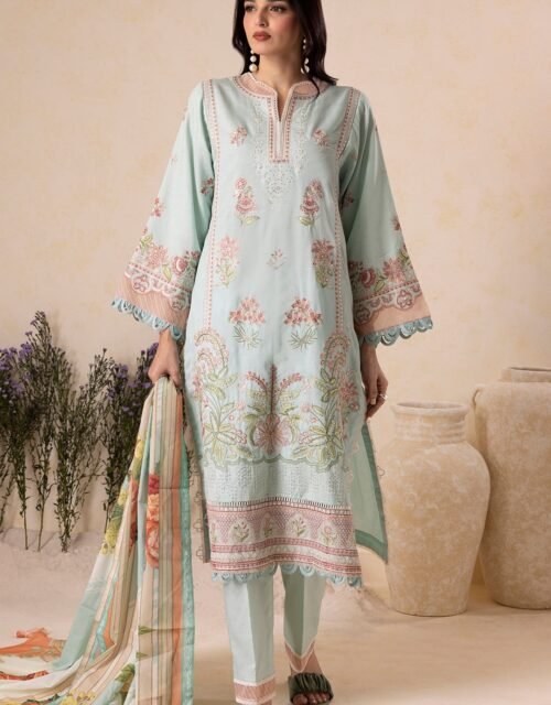 Zellbury Premium Unstitched 3 Piece Embroidered Lawn Collection - D73 (WUS25E30612)