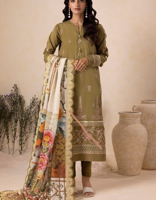 Zellbury Premium Unstitched 3 Piece Embroidered Lawn Collection - D74 (WUS25E30604)
