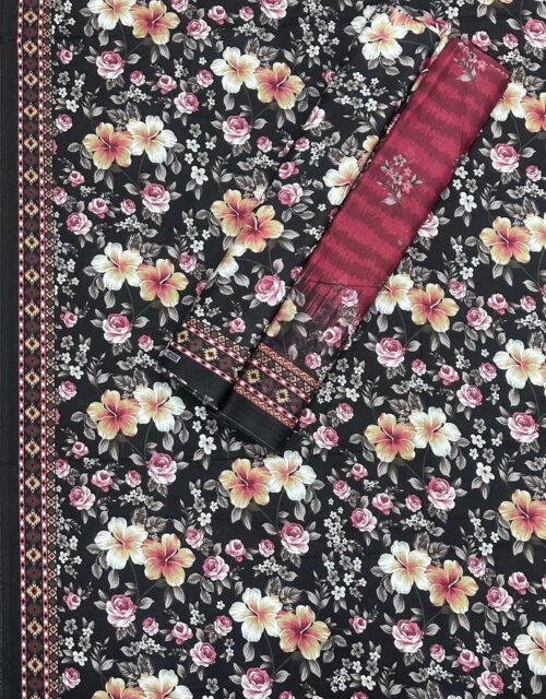 Bin Saeed Unstitched Premium Digital Printed Summer Lawn Collection - A43