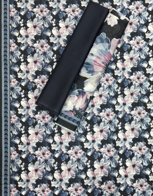 Bin Saeed Unstitched Premium Digital Printed Summer Lawn Collection - A80