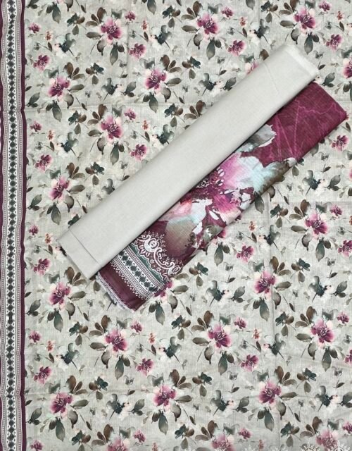 Bin Saeed Unstitched Premium Digital Printed Summer Lawn Collection - A78