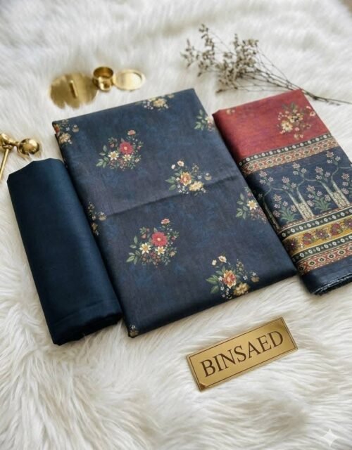 Bin Saeed Unstitched Premium Digital Printed Summer Lawn Collection - A88