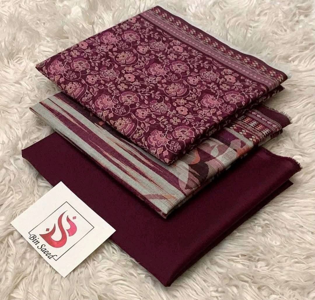 Bin Saeed Unstitched Premium Digital Printed Summer Lawn Collection - A85