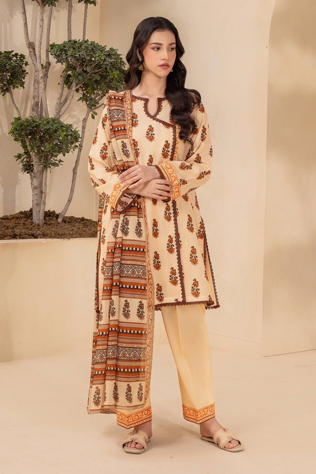 Zellbury Premium Unstitched 3 Piece Printed Lawn Collection - D152 (WUS26X30876)