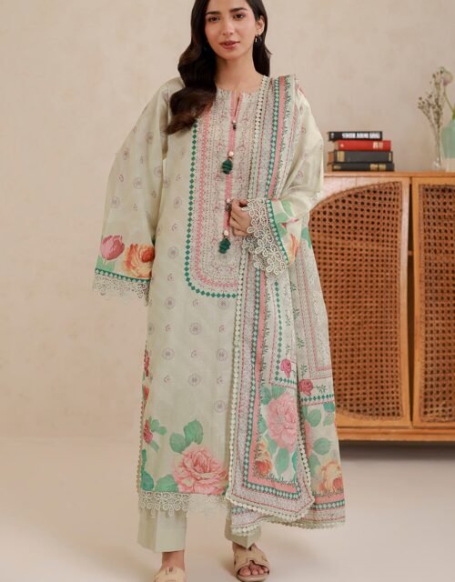 Zellbury Premium Unstitched 3 Piece Printed Lawn Collection  - D153 (WUS26X30825)