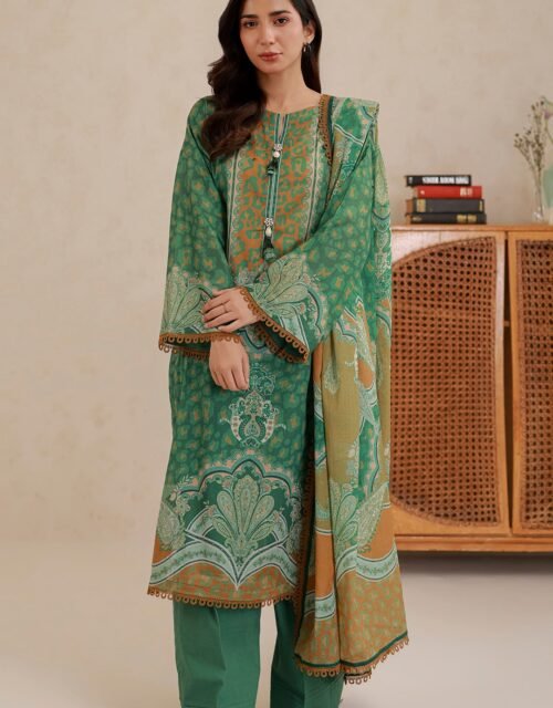 Zellbury Premium Unstitched 3 Piece Printed Lawn Collection  - D155 (WUS26X30827)