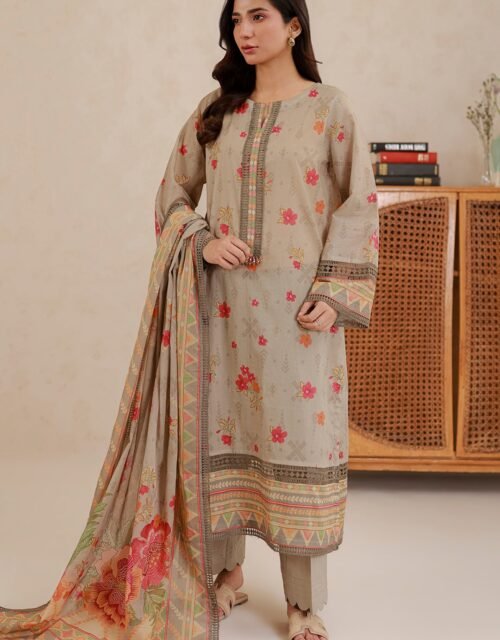 Zellbury Premium Unstitched 3 Piece Printed Lawn Collection  - D156 (WUS26X30873)