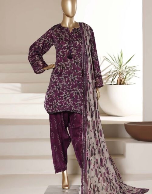 Malika By Sadabahar Embroidered Stitched 3 Piece Shalwar Suit Summer Collection - Design 04