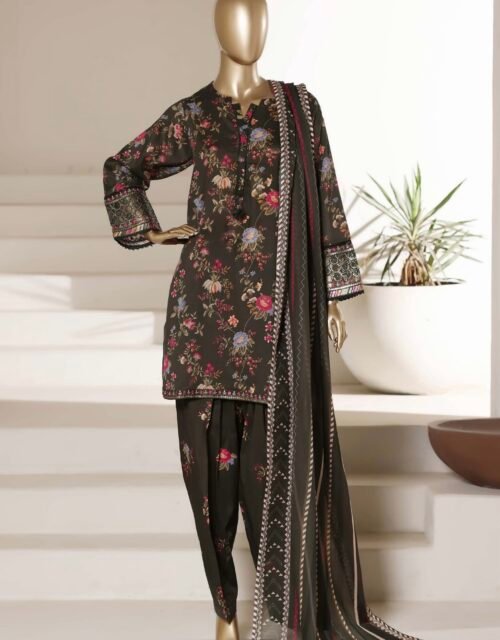 Malika By Sadabahar Embroidered Stitched 3 Piece Shalwar Suit Summer Collection - Design 03