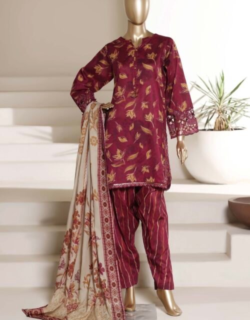 Malika By Sadabahar Embroidered Stitched 3 Piece Shalwar Suit Summer Collection - Design 05