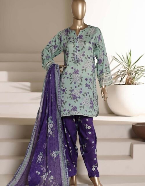 Malika By Sadabahar Embroidered Stitched 3 Piece Shalwar Suit Summer Collection - Design 07