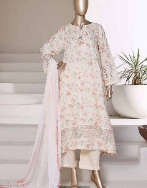Peplum Frock By Sadabahar Embroidered Lawn Stitched 3 Piece Suit Luxury Collection - D01