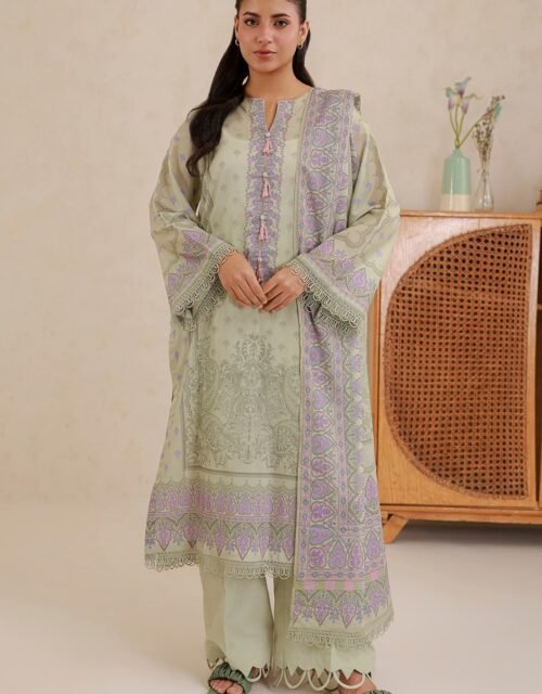 Zellbury Premium Unstitched 3 Piece Printed Lawn Collection  - D158 (WUS26X30875)