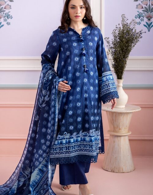 Zellbury Premium Unstitched 3 Piece Printed Lawn Collection  - D161 (WUS26X30565)