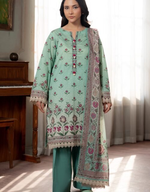 Zellbury Premium Unstitched 3 Piece Printed Lawn Collection  - D162 (WUS26X30684)