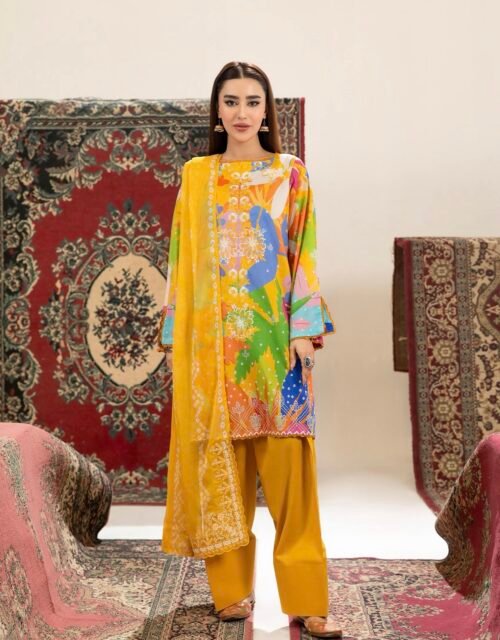 PREMIUM ZARIYAB by Gull Jee - Luxury Unstitched 3 Piece Exclusive Embroidered Lawn Collection - A02