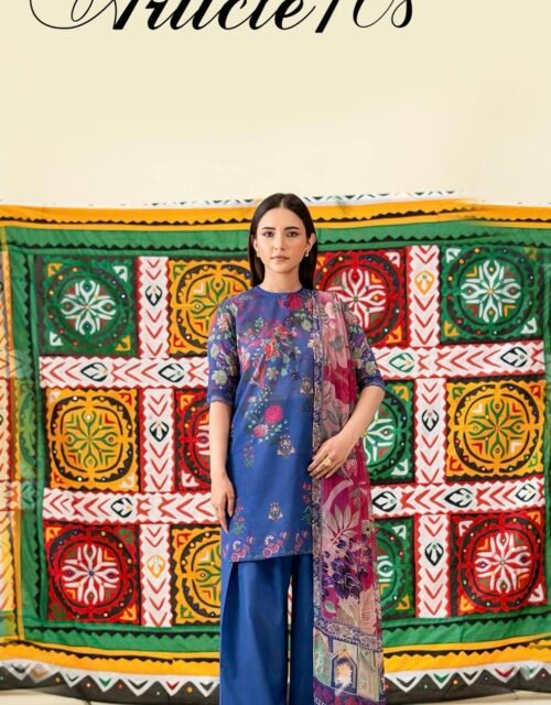 POPINN By Gull Jee - Premium Unstitched 3 Piece Fancy Printed Lawn Collection Vol. 7 - A08