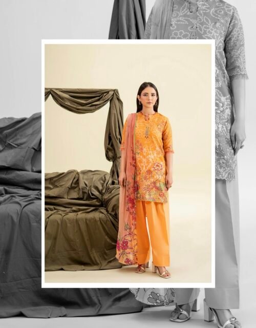 POPINN By Gull Jee - Premium Unstitched 3 Piece Fancy Printed Lawn Collection Vol. 7 - A12