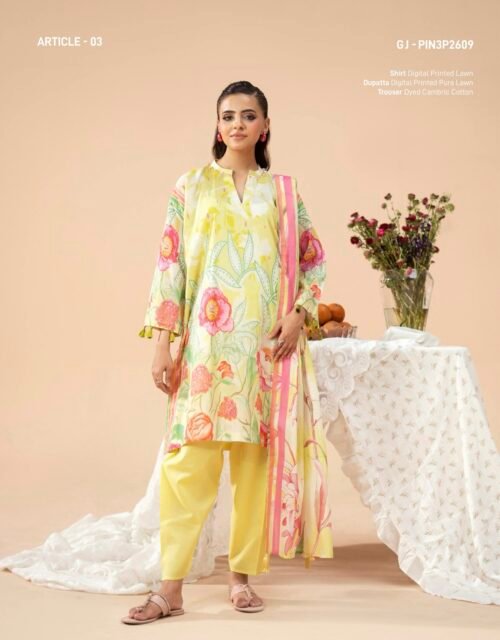 POPINN By Gull Jee - Premium Unstitched 3 Piece Printed Lawn Collection Vol. 9 - A03