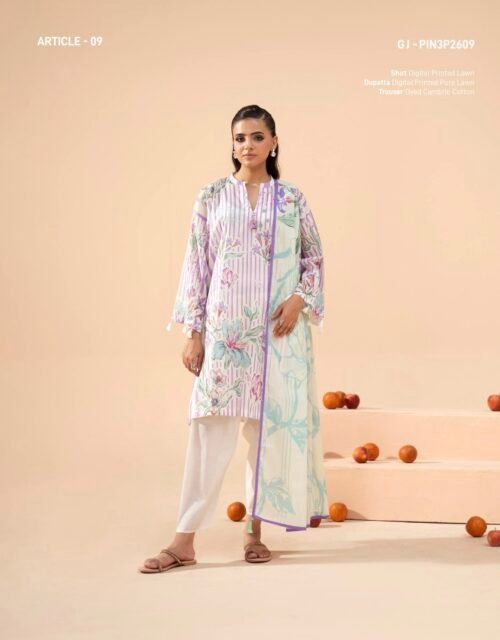POPINN By Gull Jee - Premium Unstitched 3 Piece Printed Lawn Collection Vol. 9 - A09