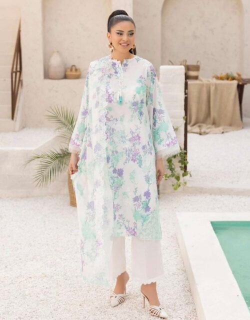 MISHAAL By Gull Jee - 3 PIECE UNSTITCHED EMBROIDERED LAWN EDITION - A03