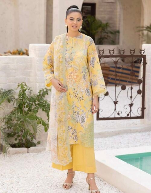 MISHAAL By Gull Jee - 3 PIECE UNSTITCHED EMBROIDERED LAWN EDITION - A11