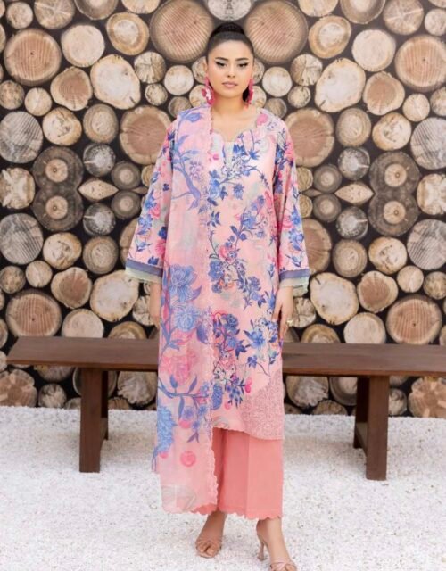 MISHAAL By Gull Jee - 3 PIECE UNSTITCHED EMBROIDERED LAWN EDITION - A12