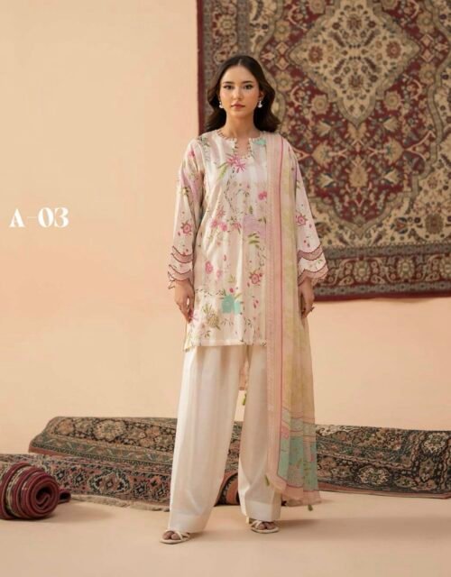 JAZMIN BY GULL JEE - Unstitched 3 Piece Digital Printed Lawn Collection - A03