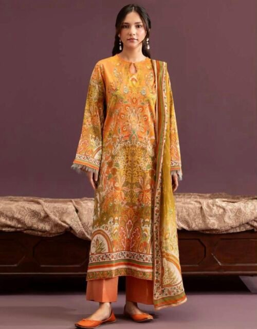 GUL E ZAR BY GULL JEE - Unstitched 3 Piece Digital Printed Lawn Collection - A01
