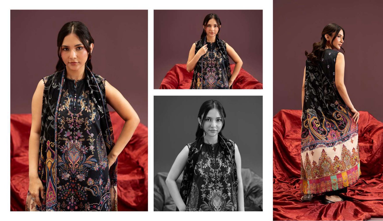 GUL E ZAR BY GULL JEE - Unstitched 3 Piece Digital Printed Lawn Collection - A08 - Image 2
