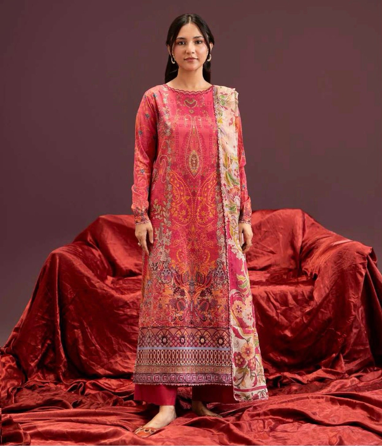 GUL E ZAR BY GULL JEE - Unstitched 3 Piece Digital Printed Lawn Collection - A09