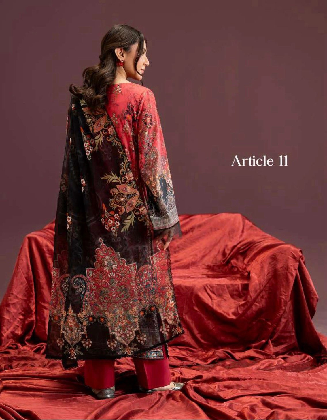 GUL E ZAR BY GULL JEE - Unstitched 3 Piece Digital Printed Lawn Collection - A11 - Image 2