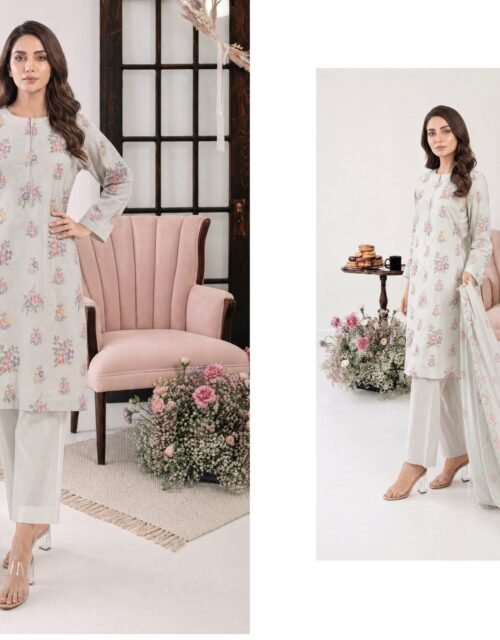 Parisa By Tawakkal Fabrics - Unstitched Exclusive Panni Work Embroidered 3 Piece Cambric Collection — D-4641