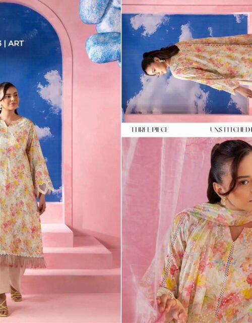 MUSFIRA by Gull Jee - Luxury Unstitched 3 Piece Exclusive Embroidered Lawn Collection - A03