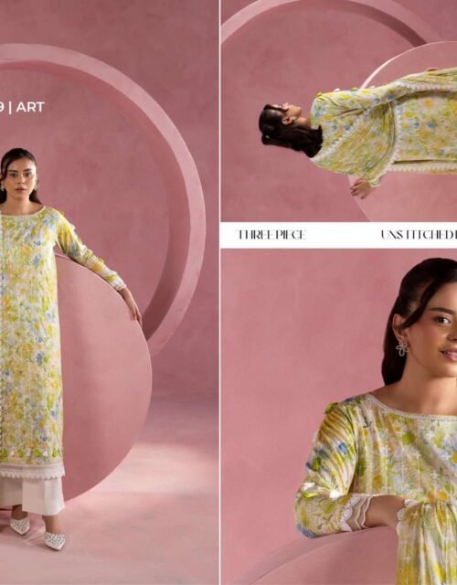 MUSFIRA by Gull Jee - Luxury Unstitched 3 Piece Exclusive Embroidered Lawn Collection - A09