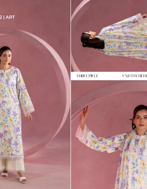 MUSFIRA by Gull Jee - Luxury Unstitched 3 Piece Exclusive Embroidered Lawn Collection - A12